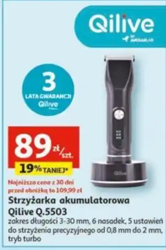 Auchan Strzyżarka akumulatorowa Qilive Q.5503 oferta