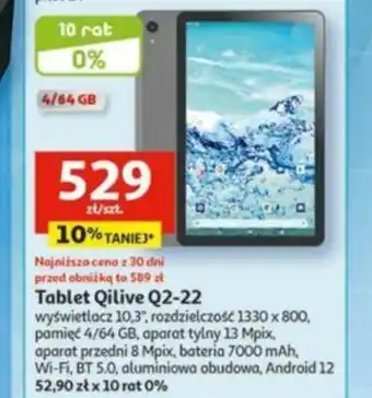 Auchan Tablet Qilive Q2-22 wyświetlacz 10,3" oferta