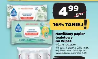 Netto Nawilżany papier toaletowy go wipes oferta