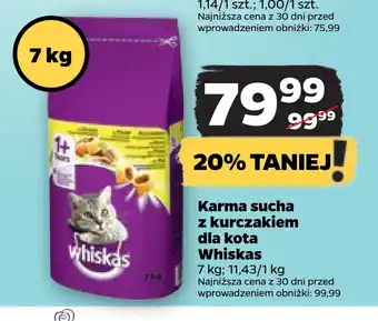 Netto Karma sucha z kurczakiem dla kota whiskas oferta