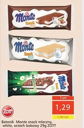 Społem Zott monte snack ciastko z kremem 29 g oferta