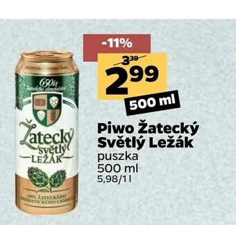 Netto Piwo Žatecký Světlý Ležák oferta