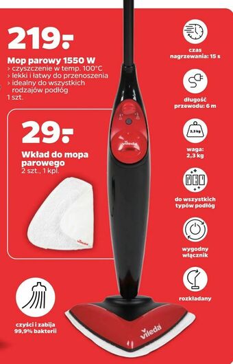 Netto Mop parowy 1550 W oferta