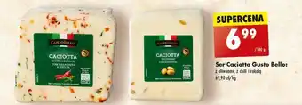 Biedronka Ser Caciotta Gusto Bello: z oliwkami, z chili i rukolą 100g oferta