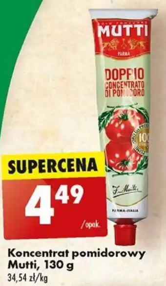 Biedronka Koncentrat pomidorowy Mutti, 130 g oferta
