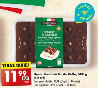 Biedronka Deser tiramisu Gusto Bello, 500 g oferta