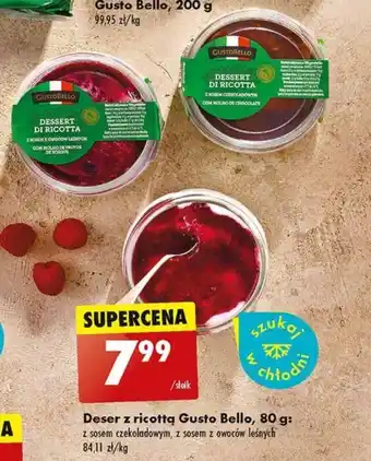 Biedronka Deser z ricottą Gusto Bello, 80 g oferta