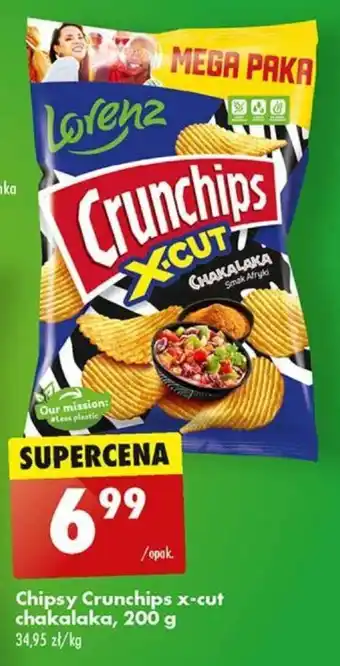 Biedronka Chipsy Crunchips x-cut chakalaka, 200 g oferta