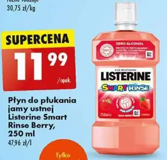 Biedronka Płyn do płukania jamy ustnej Listerine Smart Rinse Berry, 250 ml oferta