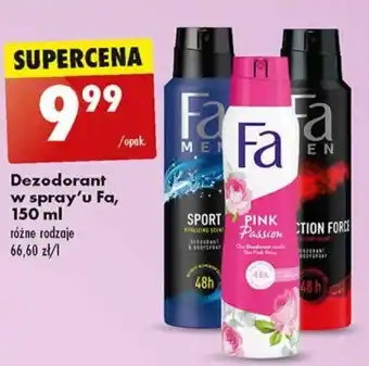 Biedronka Dezodorant w spray'u Fa, 150 ml oferta