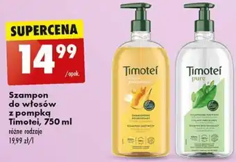 Biedronka Szampon do włosów z pompką Timotei, 750 ml oferta
