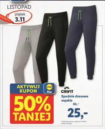 Lidl Spodnie dresowe męskie oferta