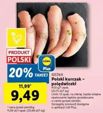 Lidl Polski kurczak - polędwiczki 400 g oferta
