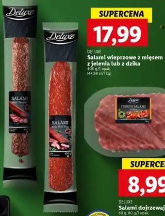 Lidl Salami wieprzowe z mięsem z jelenia lub z dzika 400 g oferta