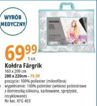 E.Leclerc Kołdra Färgrik 160x200cm oferta