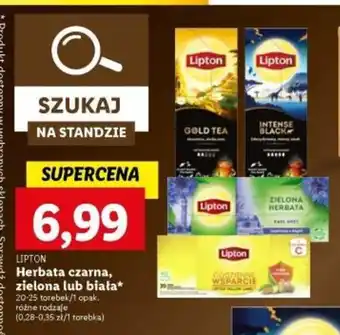 Lidl LIPTON Herbata czarna, zielona lub biała* 20-25 torebek oferta