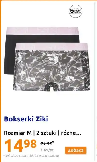 Action Bokserki Ziki Rozmiar M 2 sztuki oferta