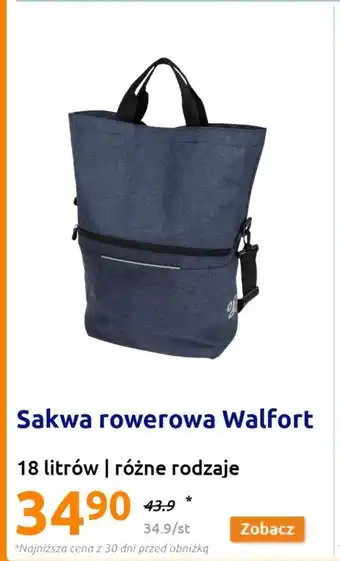 Action Sakwa rowerowa Walfort 18 litrów różne rodzaje oferta