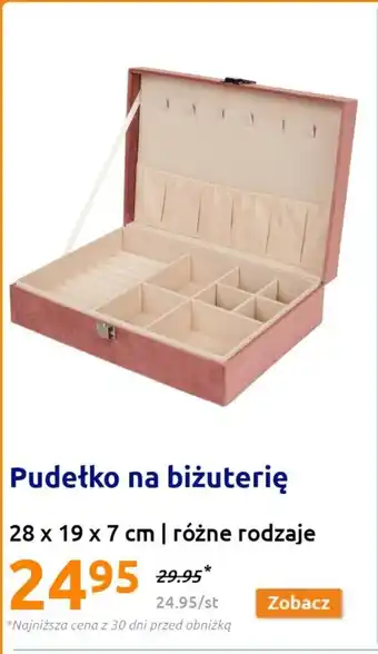 Action Pudełko na biżuterię 28 x 19 x 7 cm różne rodzaje oferta