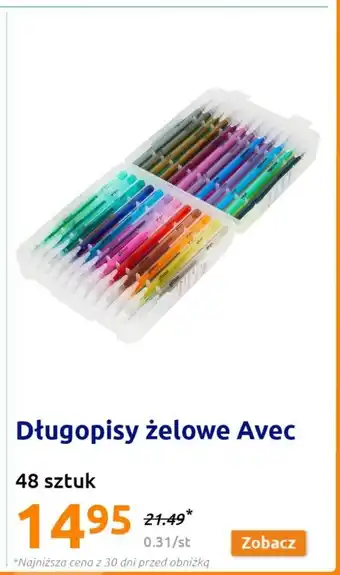 Action Długopisy żelowe Avec 48 sztuk oferta
