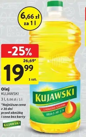 Intermarche Kujawski olej rzepakowy z pierwszego tłoczenia 3 l oferta