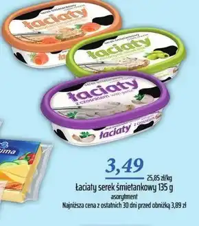 Społem Łaciaty serek śmietankowy z czosnkiem 135 g oferta