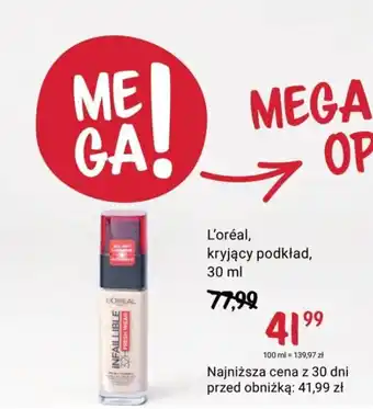 Rossmann L'oréal, kryjący podkład, 30 ml oferta