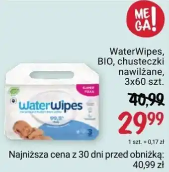 Rossmann WaterWipes, BIO, chusteczki nawilżane, 3x60 szt. oferta