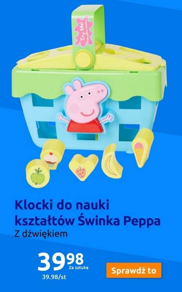 Action Klocki do nauki kształtów Świnka Peppa oferta