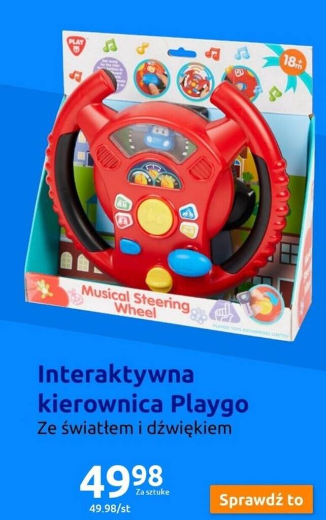 Action Interaktywna kierownica Playgo oferta