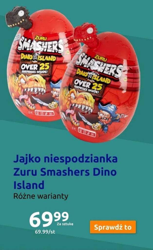 Action Jajko niespodzianka Zuru Smashers Dino Island oferta