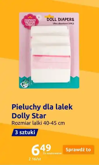Pieluchy dla lalek Dolly Star