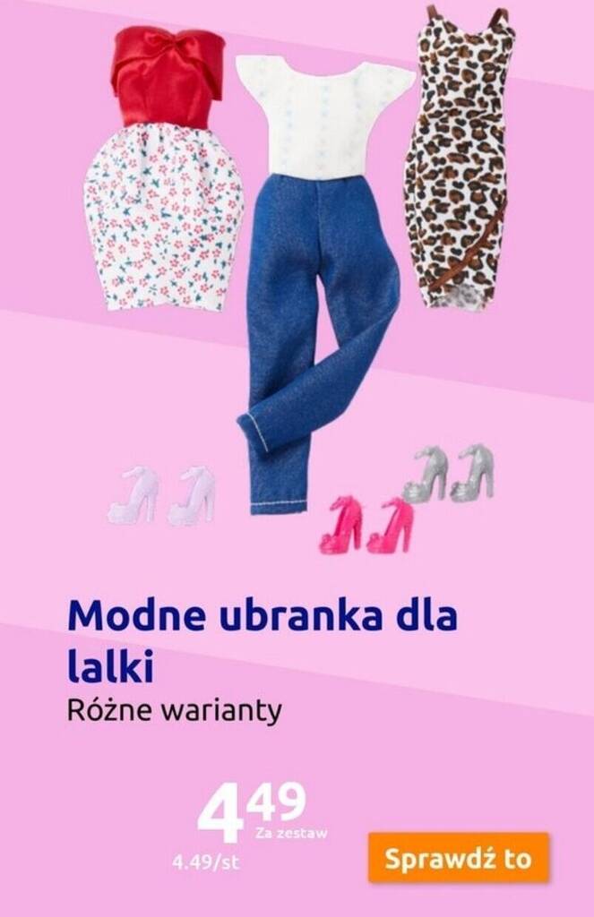 Action Modne ubranka dla lalki oferta