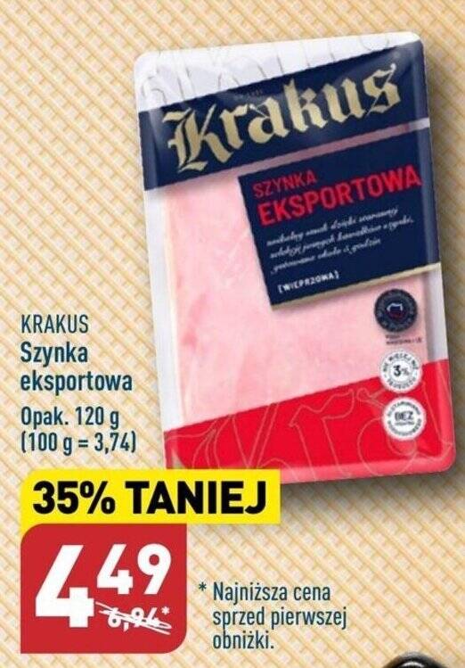ALDI KRAKUS Szynka eksportowa 120 g oferta