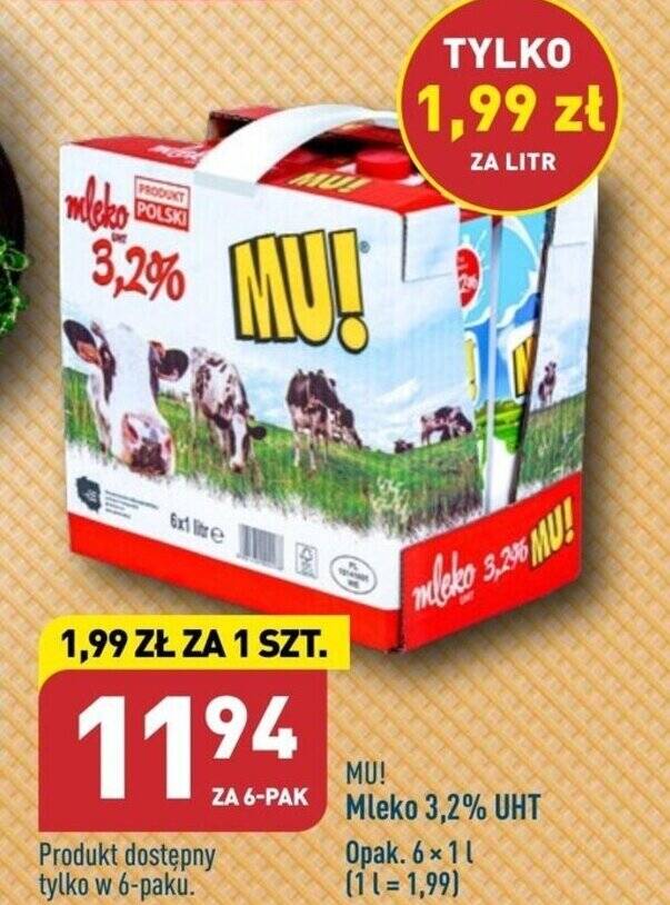 ALDI MU! mleko 3,2% UHT 6x1l oferta