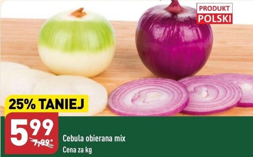 ALDI Cebula obierana mix 1kg oferta