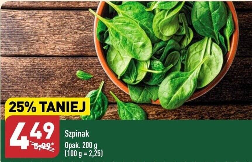 ALDI Szpinak 200g oferta