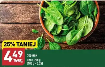 ALDI Szpinak 200g oferta