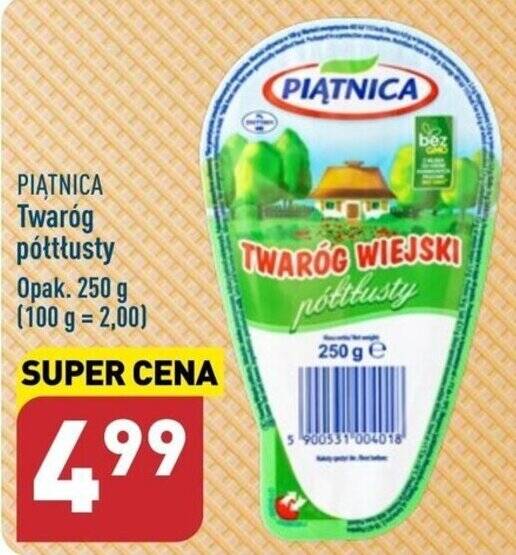 ALDI PIATNICA Twaróg półtłusty 250g oferta