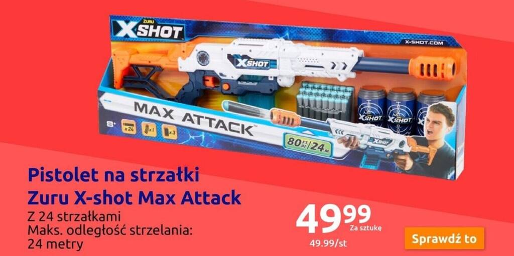 Action Pistolet na strzałki Zuru X-shot Max Attack oferta