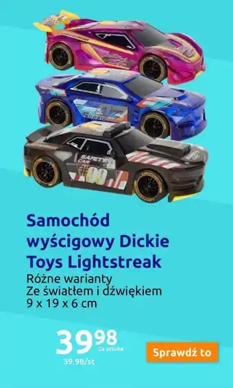 Action Samochód wyścigowy Dickie Toys Lightstreak oferta