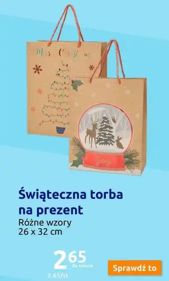 Action Świąteczna torba na prezent oferta