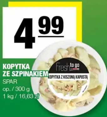 Spar KOPYTKA ZE SZPINAKIEM 300 g oferta