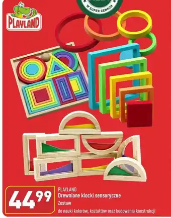 ALDI PLAYLAND Drewniane klocki sensoryczne Zestaw oferta