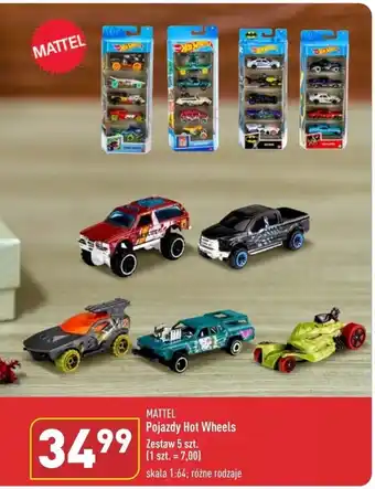 ALDI MATTEL Pojazdy Hot Wheels Zestaw 5 szt. oferta
