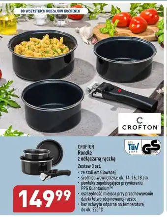 ALDI CROFTON Rondle z odłączaną rączką Zestaw 3 szt. oferta