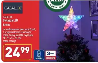 ALDI CASALUX Gwiazda LED Sztuka 25 x 5 x 25cm oferta