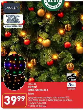 ALDI CASALUX Kurtyna/ Siatka świetlna LED oferta