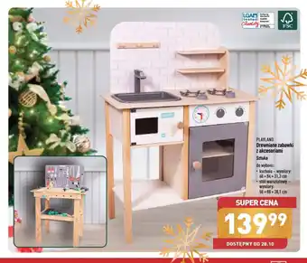 ALDI PLAYLAND Drewniane zabawki z akcesoriami kuchnia wymiary: 60 × 84 × 31,3 cm s oferta