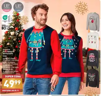 ALDI UP2FASUP2FASHION Bluza świąteczna damska/męska Rozmiary:M-XXL oferta